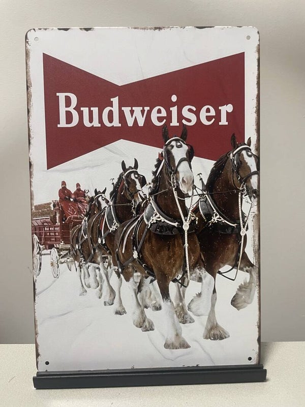 Budweiser metalen reclamebord / wandbord (Old Look)