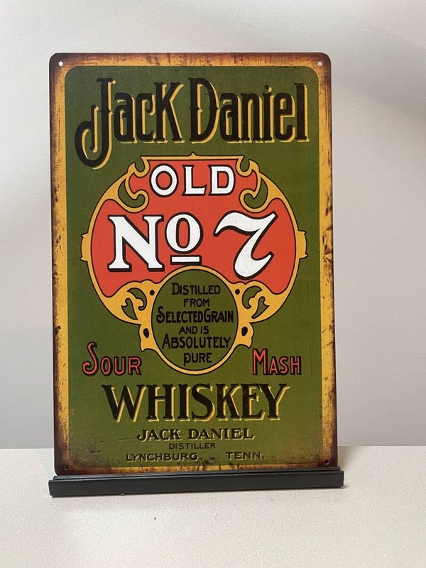 Jack Daniels Old No.7 Whiskey reclamebord (Old Look)
