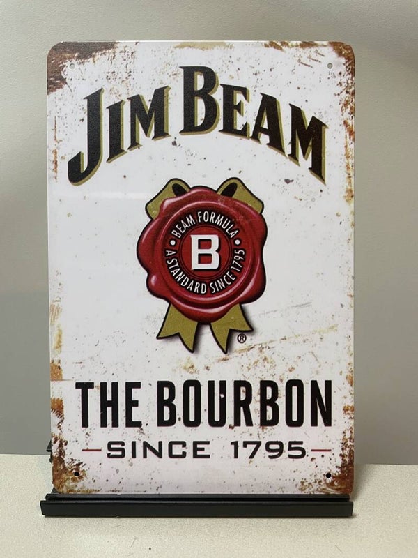 Jim Beam Whiskey reclamebord (Old Look)