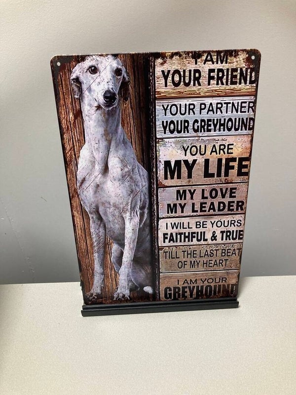 Greyhound  metalen tekstbord / wandbord (Old Look)