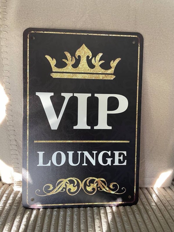 VIP LOUNGE metalen reclamebord / wandbord (Old Look)