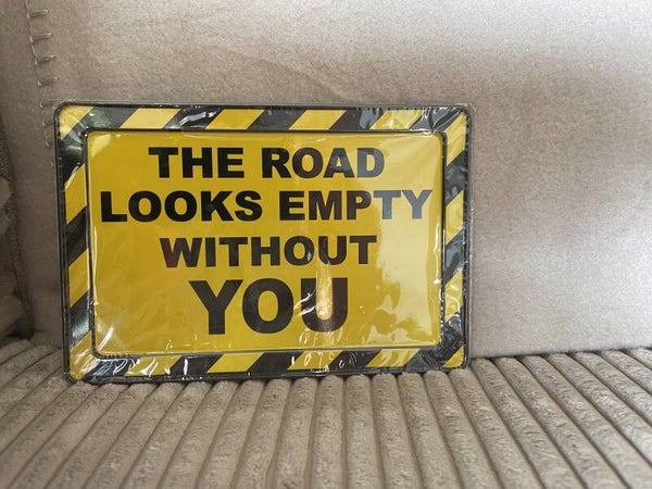 The road looks …..,metalen giftcard