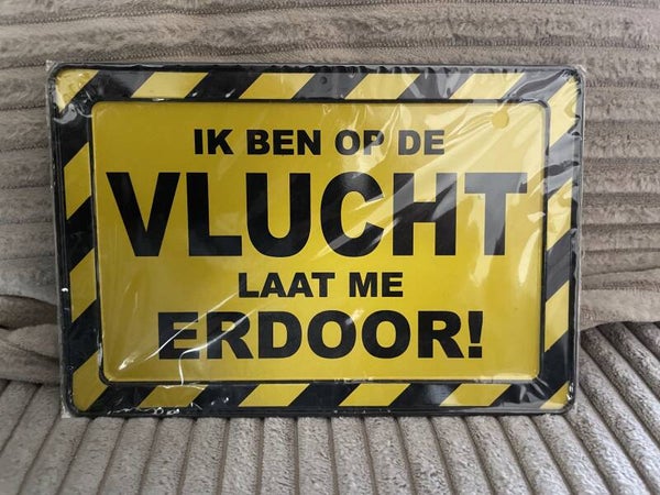 Ik ben op de vlucht , metalen giftcard