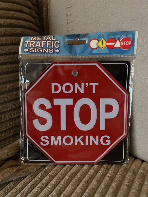 Don’t stop smoking , autoraambord