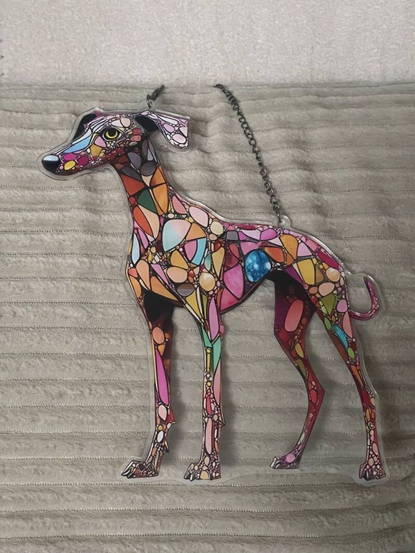Raamhanger Greyhound glas in lood look