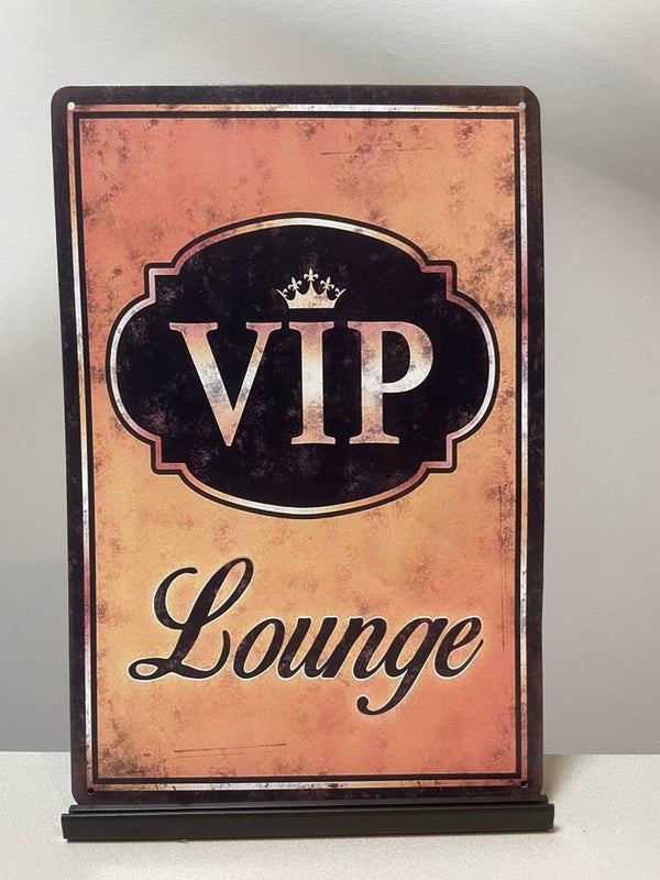 VIP LOUNGE metalen reclamebord / wandbord (Old Look)