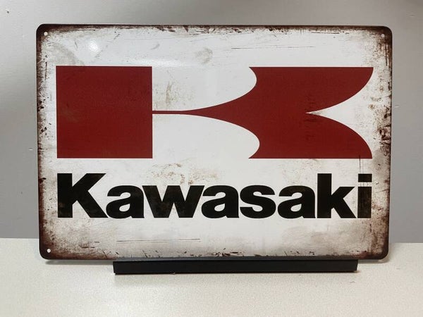 Kawasaki metalen reclamebord (Old Look)