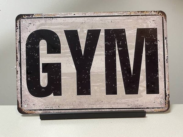 GYM metalen wandbord
