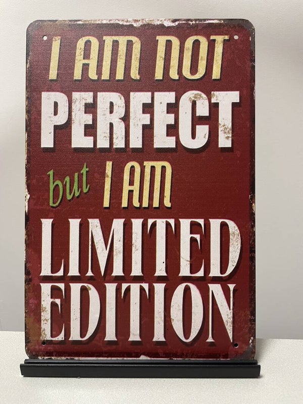 I am not perfect metalen wandbord (Old Look)