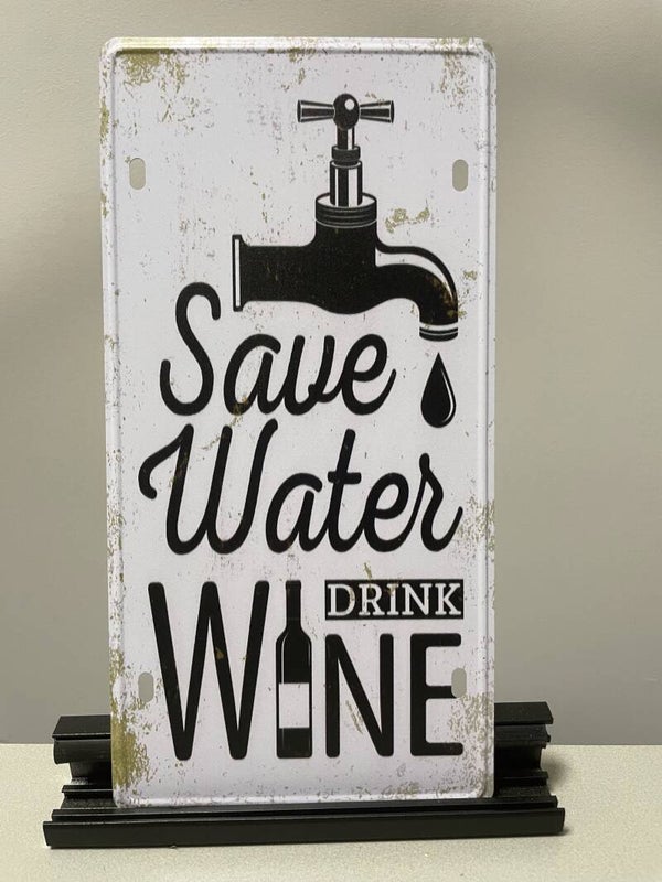Safe Water Drink Wine wandbord (Old Look)