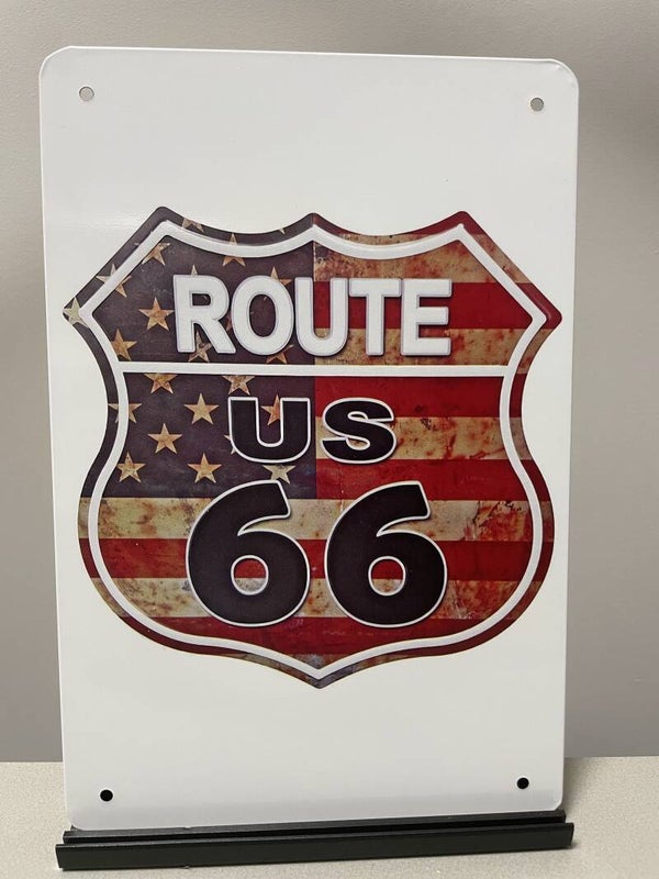 Route 66 metalen reclamebord / wandbord