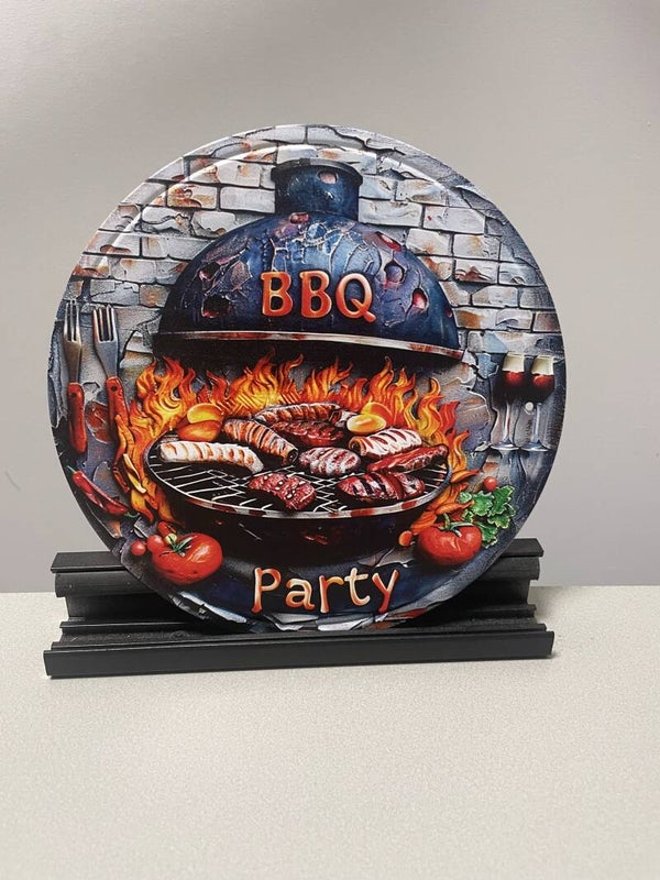 BBQ party  metalen wandbord