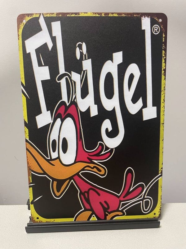 Flugel metalen reclamebord (Old Look)