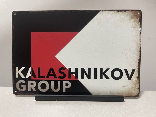 Kalashnikov (AK47) metalen reclamebord (Old Look)