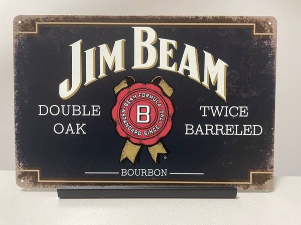 Jim Beam Bourbon metalen reclamebord (Old Look)