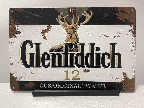 Glenfiddich 12 metalen reclamebord (Old Look)