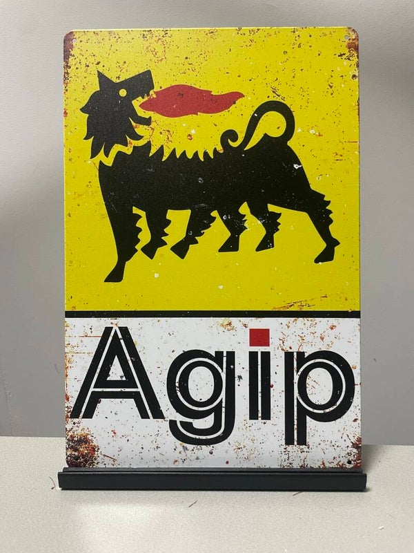 AGIP metalen reclamebord / wandbord
