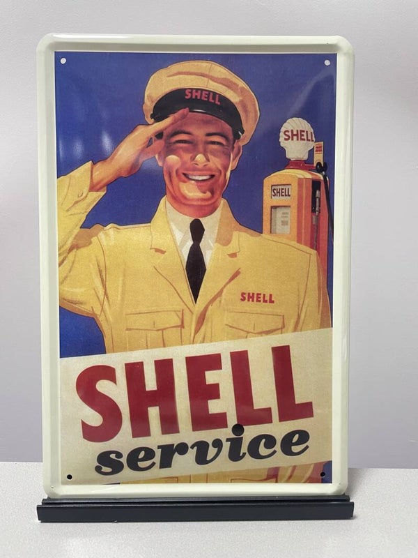 Shell Service reclamebord  (Old Look)