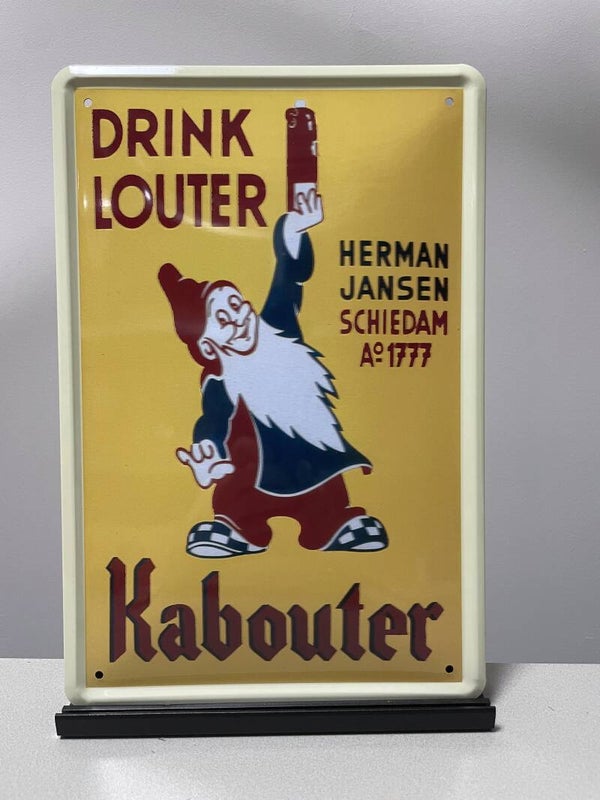 Drink louter Kabouter metalen reclamebord (Old Look)