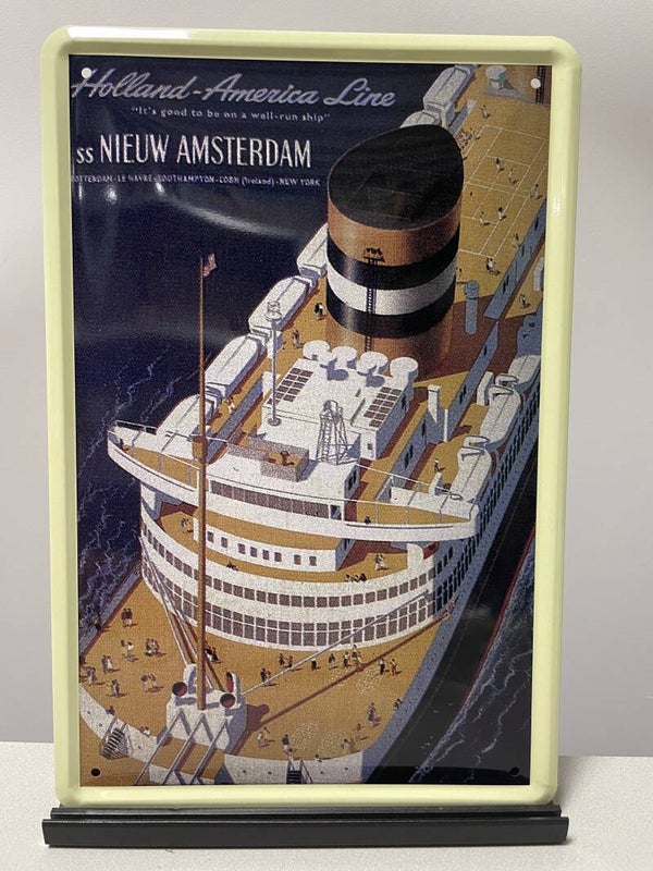 Holland – America Line metalen reclamebord (Old Look)