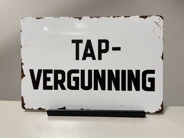 Tap-vergunning tekstbord (Old Look)
