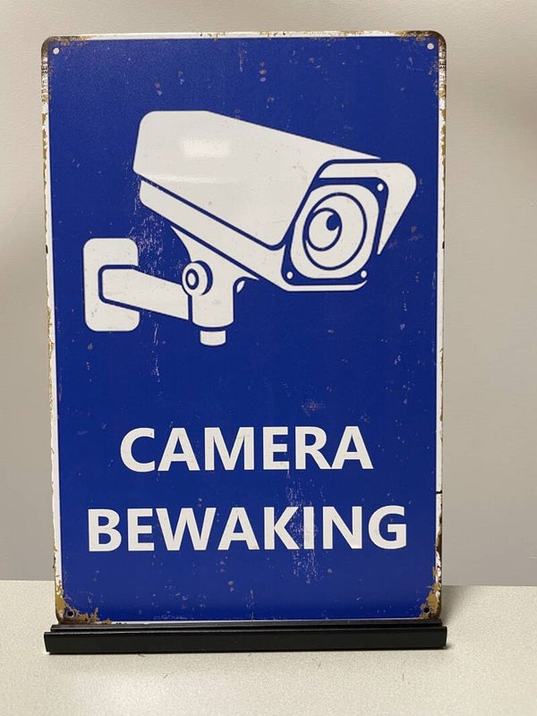 Camera bewaking tekstbord (Old Look)