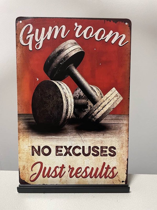 Gym Room , metalen tekstbord (Old Look)
