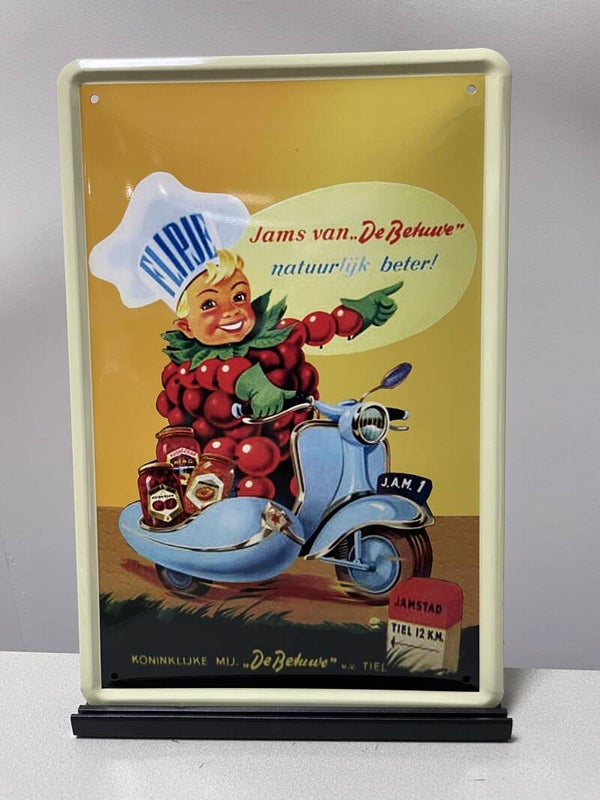 Flipje uit Tiel metalen reclamebord (Old Look)