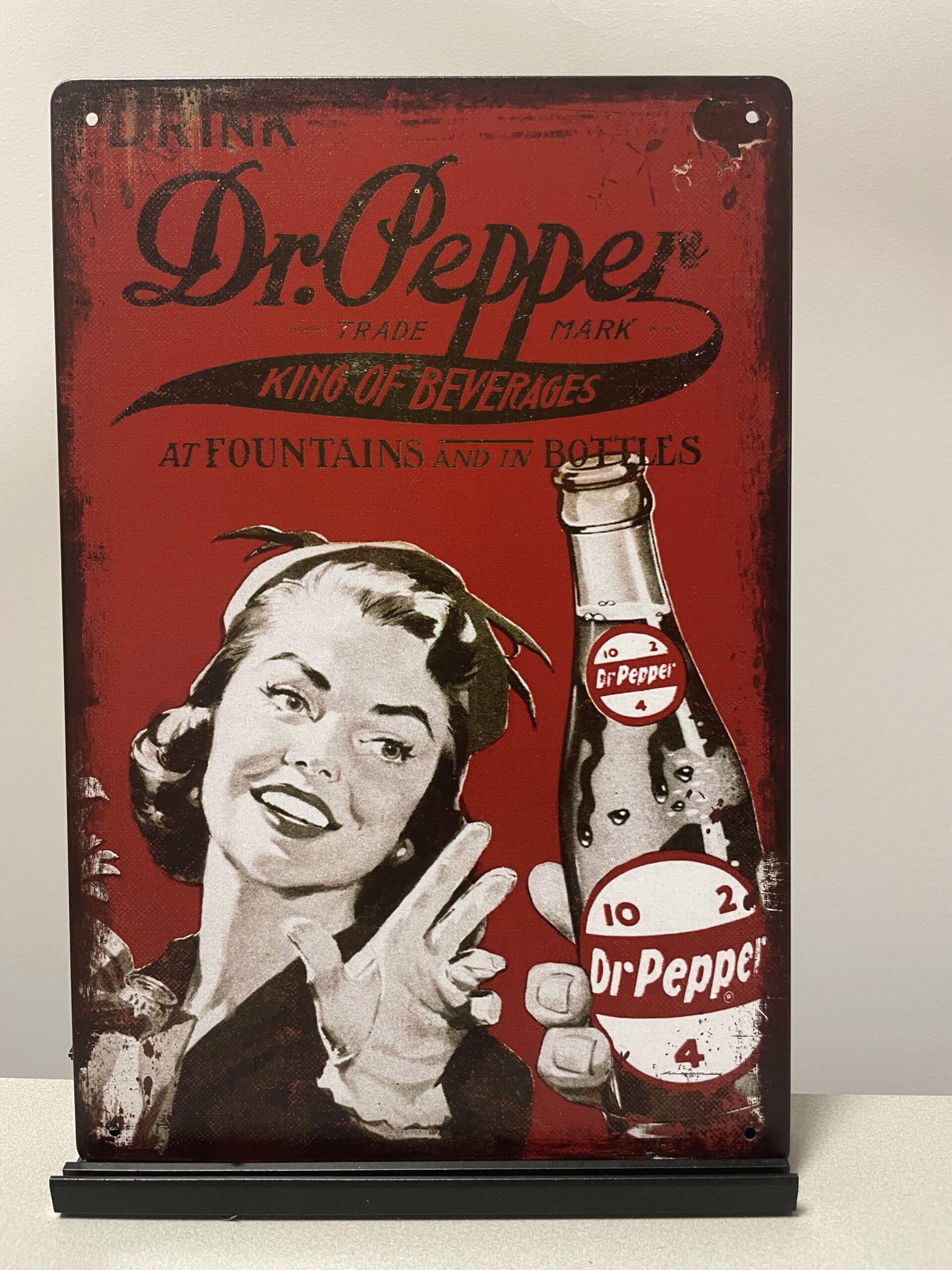 Dr.Pepper metalen reclamebord / wandbord (Old look)
