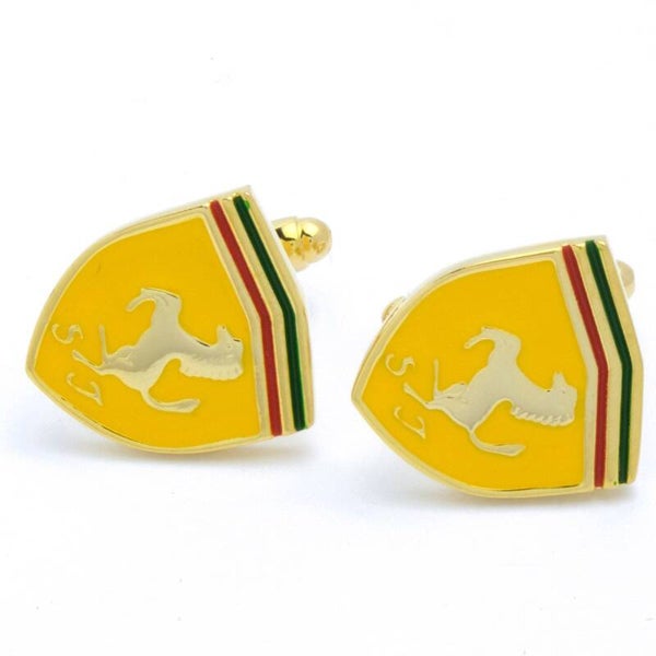 Mooie Ferrari Manchetknopen,goud kleurig