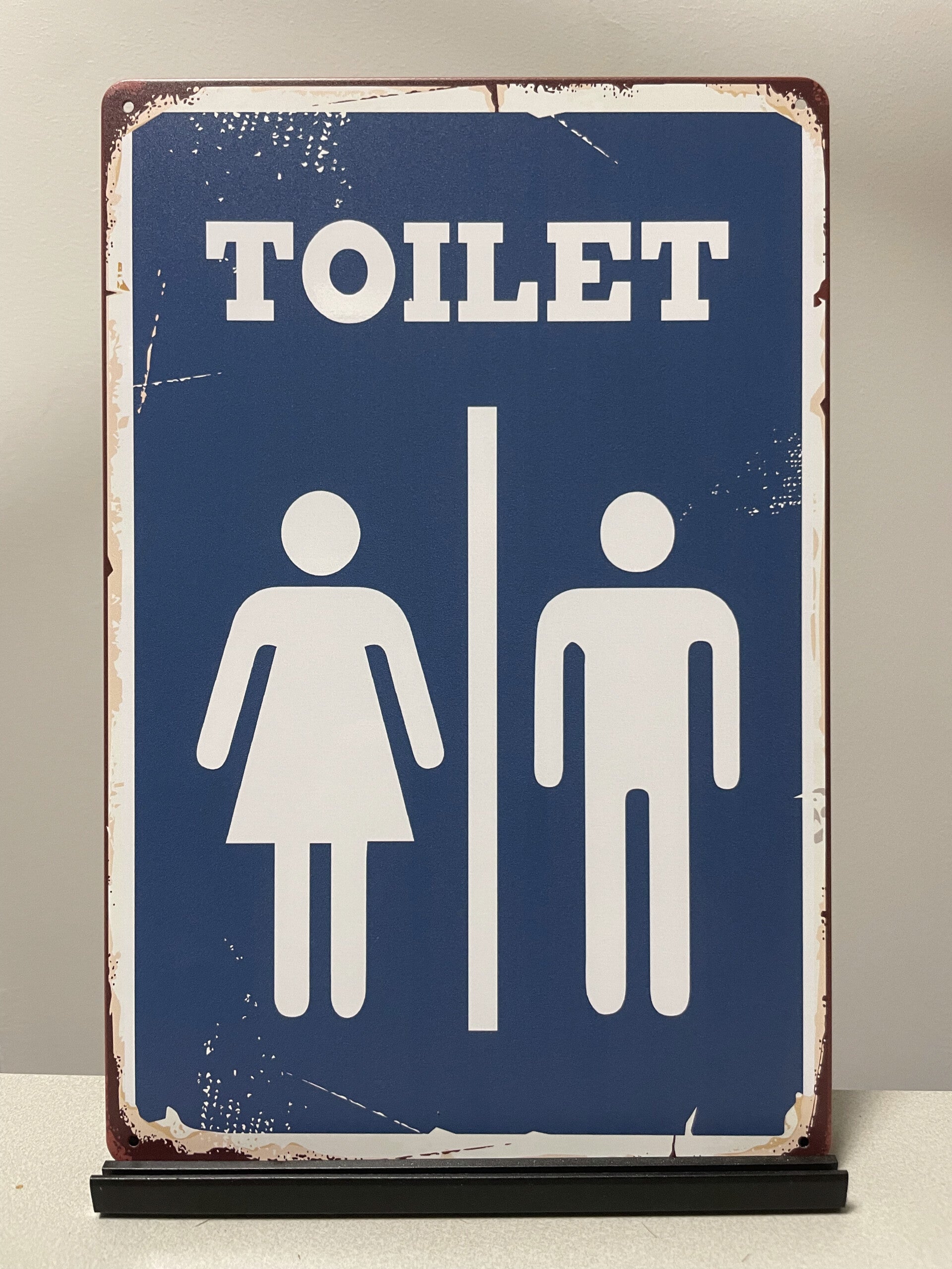 Toilet, metalen tekstbord (Old Look)