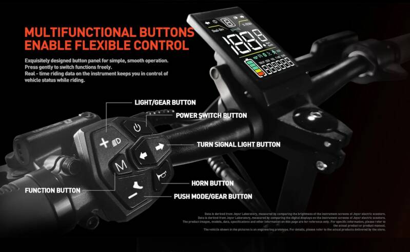 Joyor T10 Elektroscooter Display und Bedieneinheit
