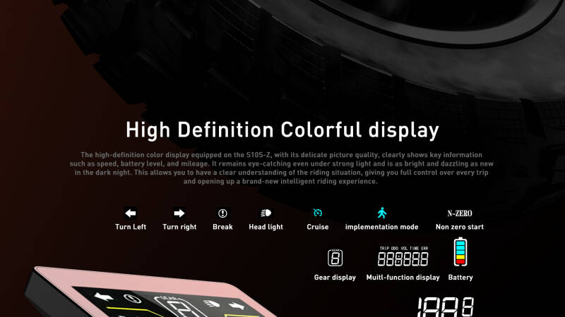 Joyor S10S-Z Escooter mit 2000 Watt Nennleistung, 65 km/ schnell, Display 