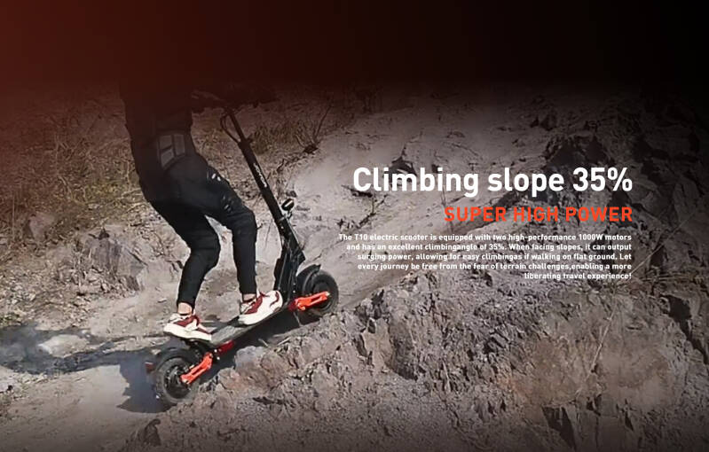 Joyor T10 Elektroscooter Steigfähigkeit
