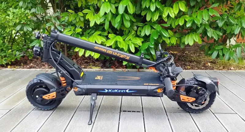 kukirin g2 master elektroscooter gefaltet für Transport
