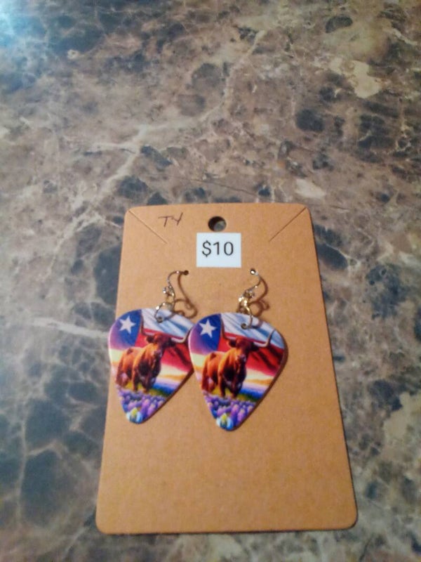 Texas Longhorn Earrings