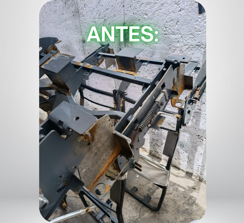Componente industrial antes del reacondicionamiento