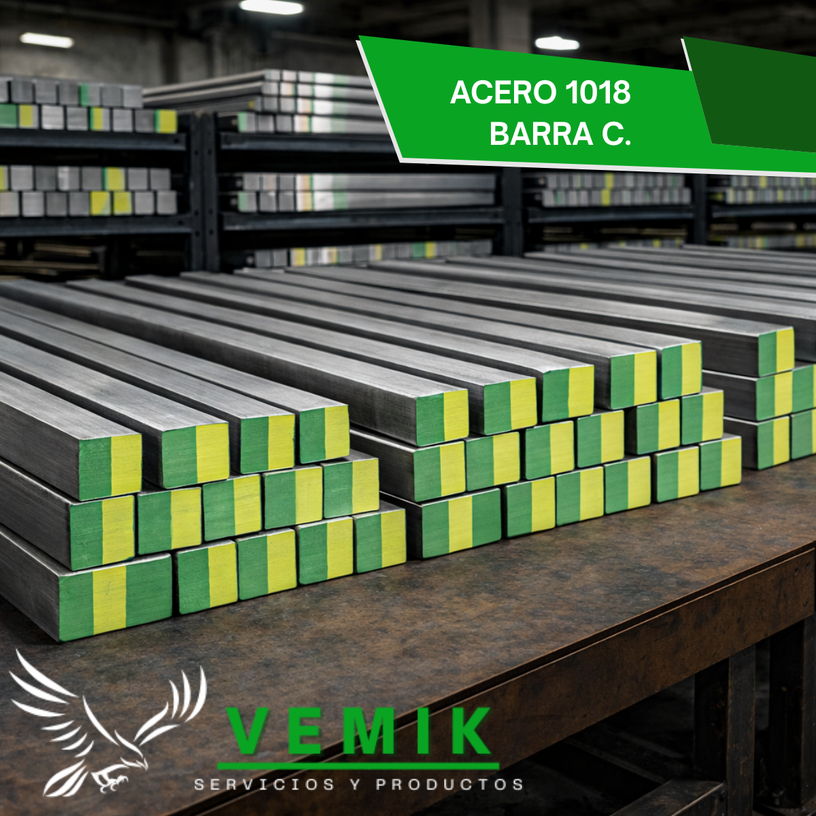 Barra cuadrada de acero 1018