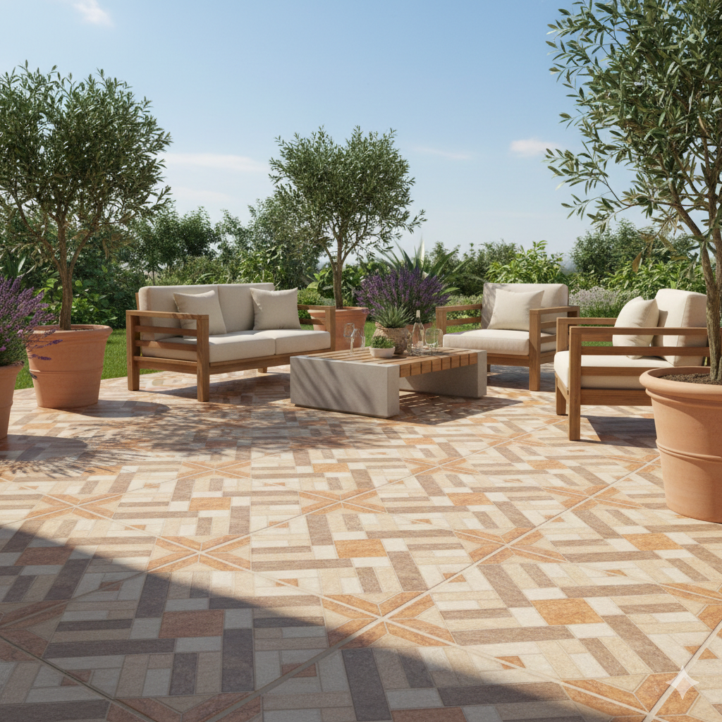 PISO SANTA JULIA TECALLI ROJO 45 CM X 45 CM