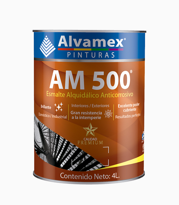 Esmalte Alquidálico Anticorrosivo Herrería AM 500 Alvamex – Alto Rendimiento y Gran Resistencia