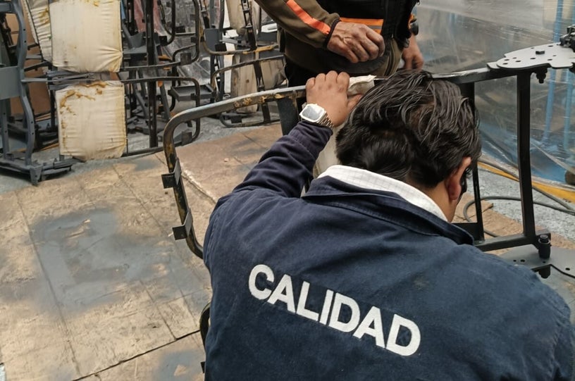 Inspección de calidad de un componente industrial