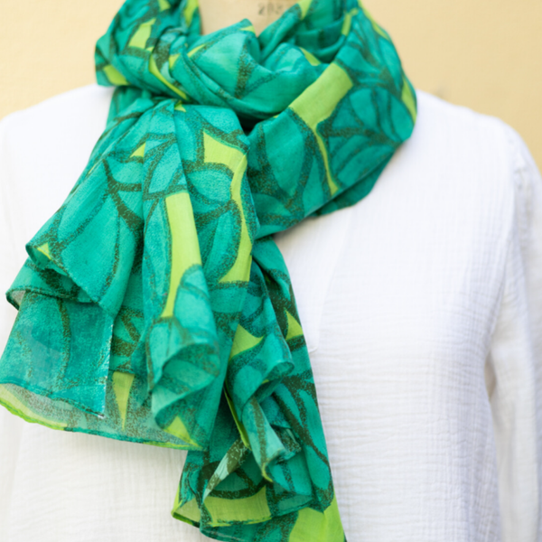 Sjaal in groentinten