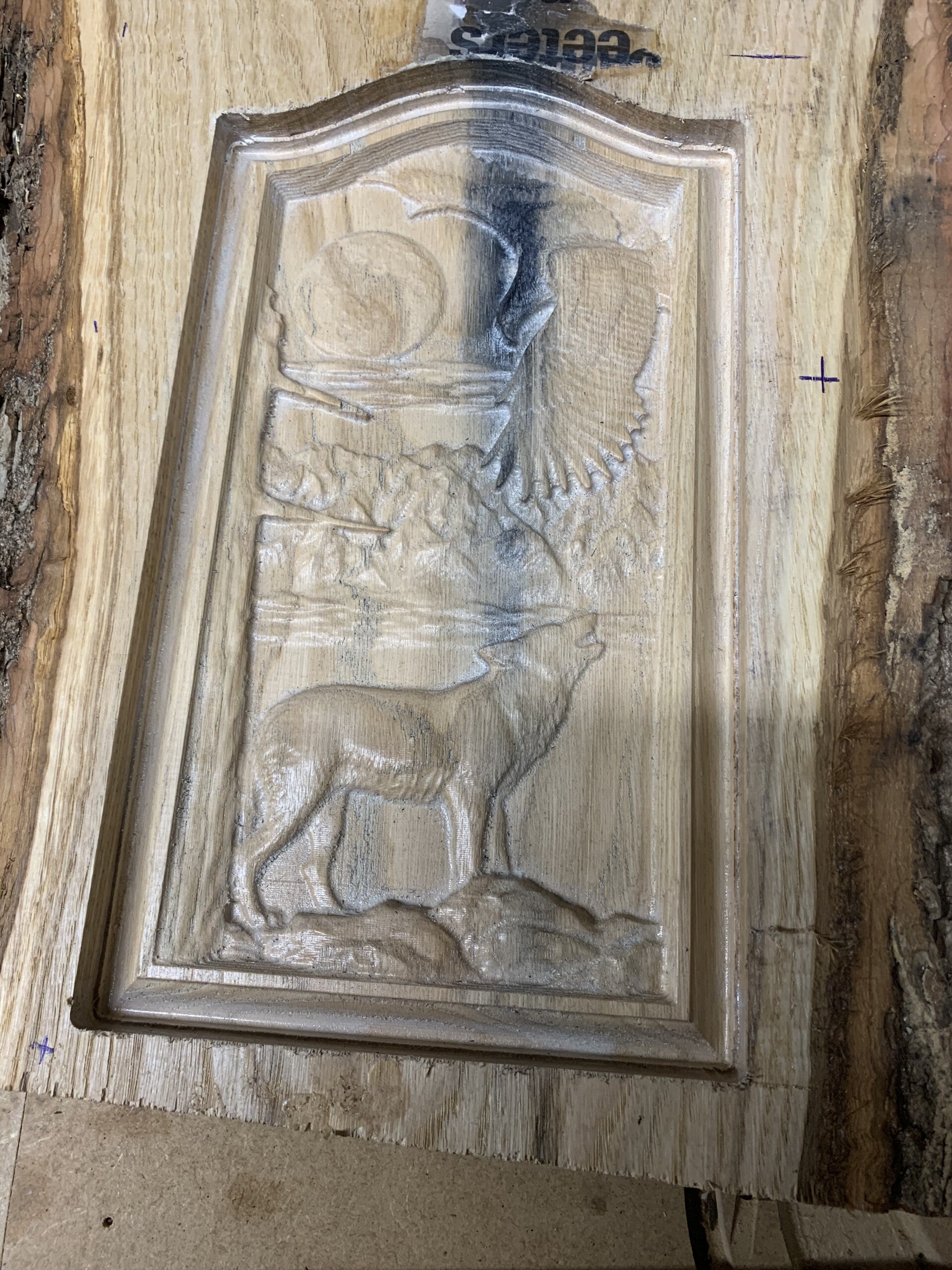 Hout tafereel Wolf en Arend EAN 4526384897822