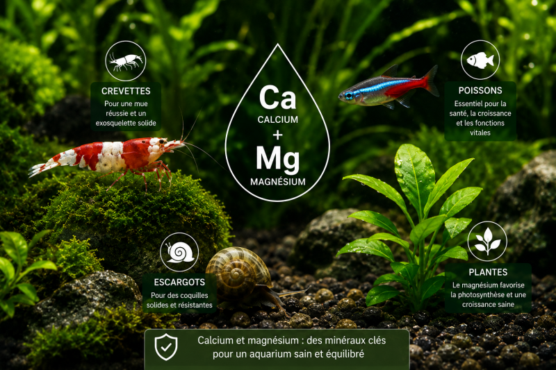 Calcium et magnésium dans l'aquarium