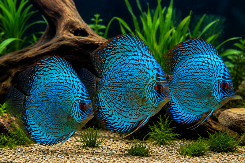 Discus bleu turquoise