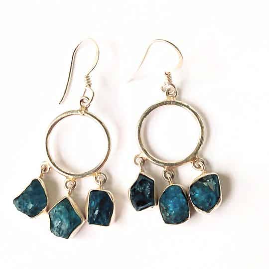 Natural Raw Tanzanite Earrings