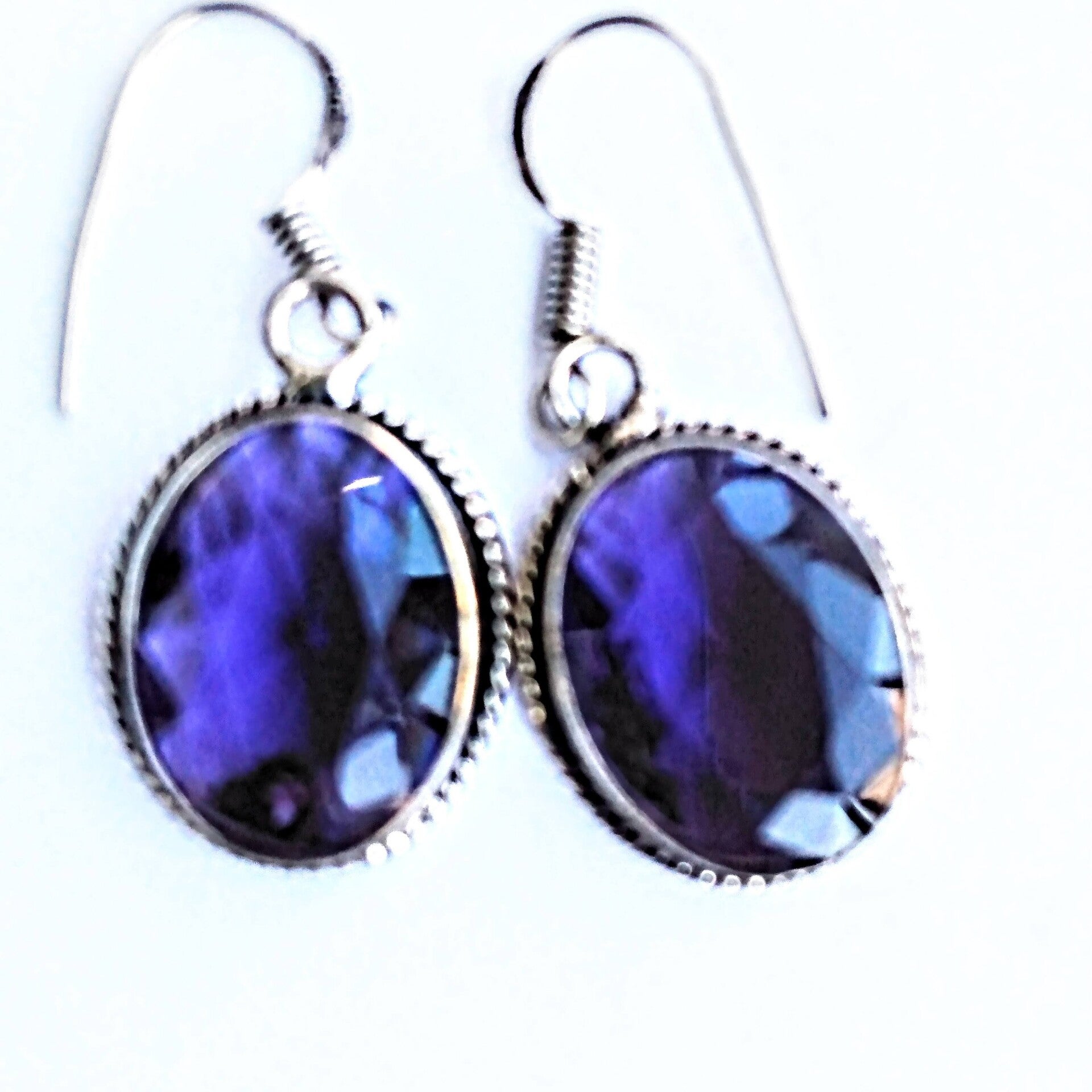 Purple Amethyst Quartz Earrings