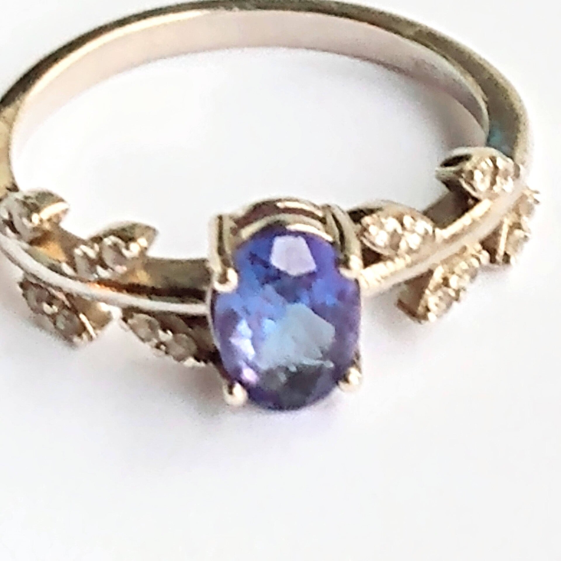 Natural Tanzanite Sterling Silver Ring