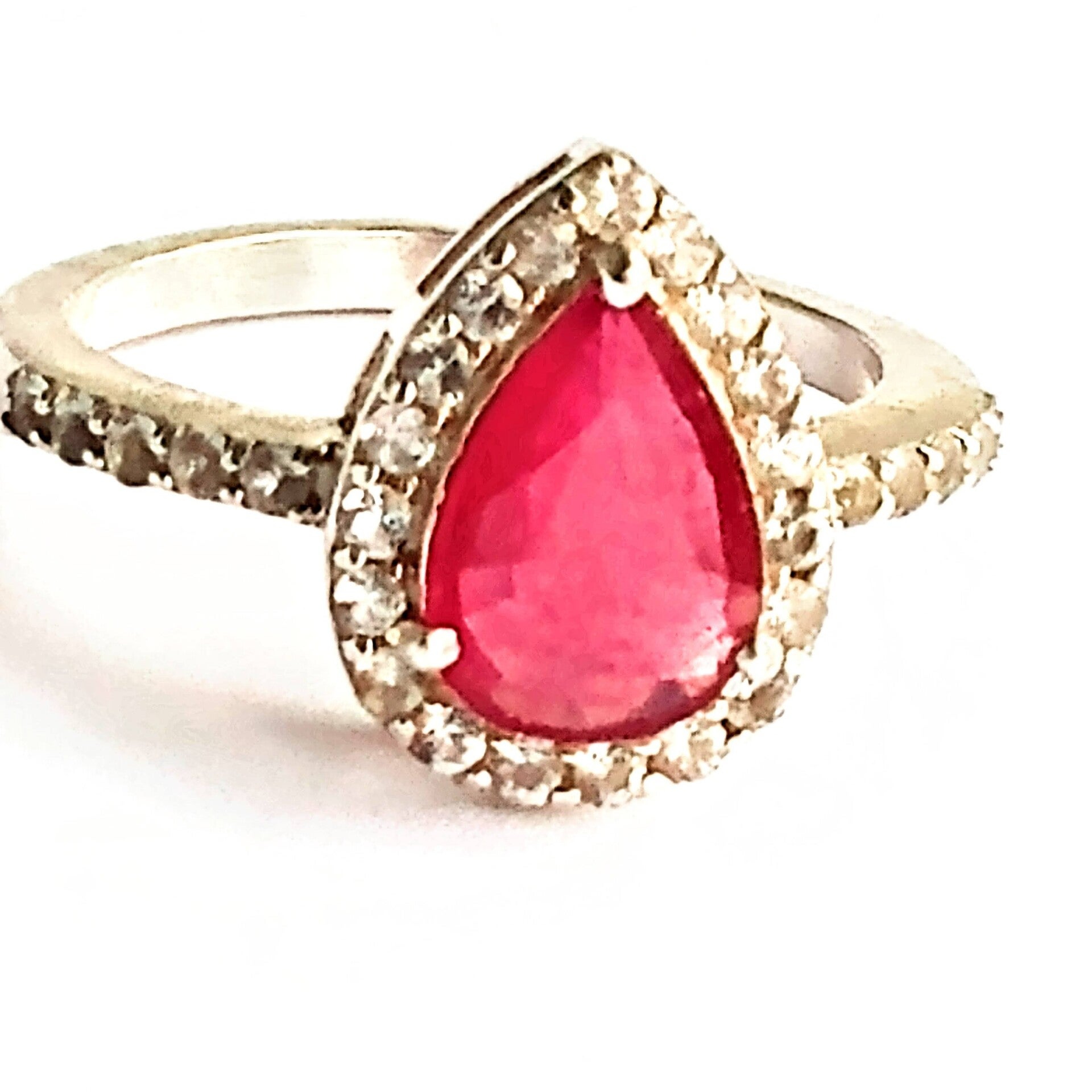Natural Ruby Sterling Silver Ring