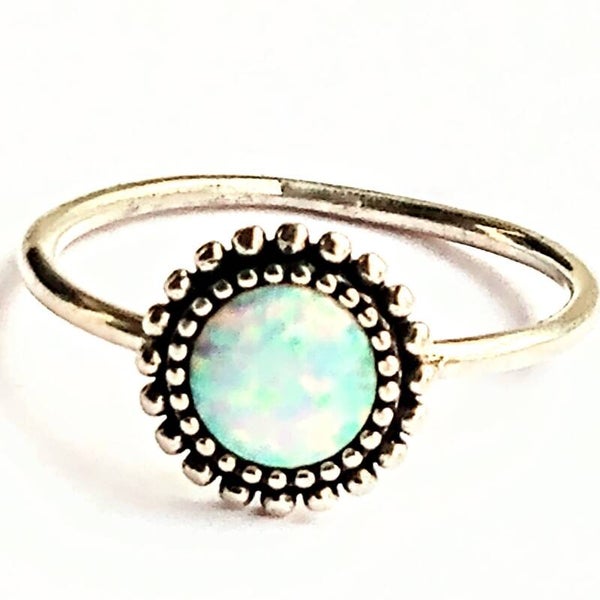 Opal Sterling Silver Ring